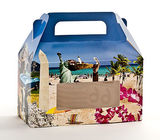 Horizontal Beach Design Window Candy Totes Candy Boxes Protective Varnish